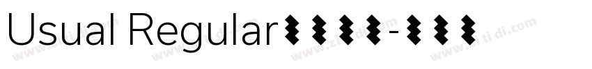 Usual Regular字体下载字体转换